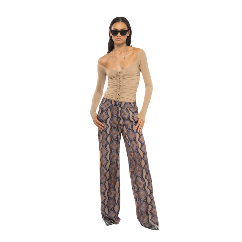 Pinko Palazzohose mit Snake Print