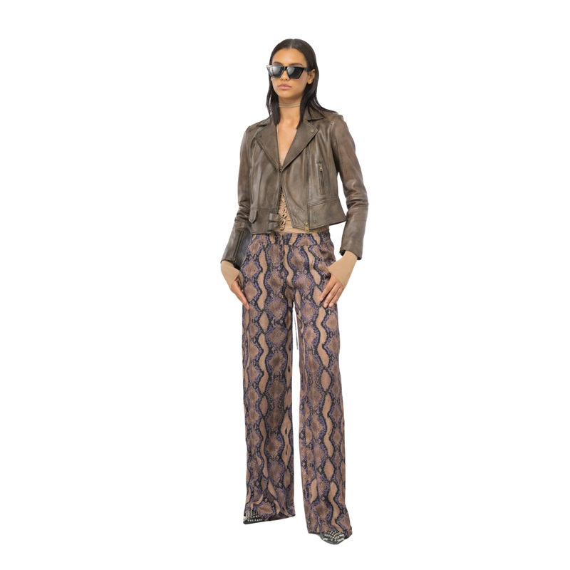 Pinko Palazzohose mit Snake Print