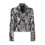 Pinko Boxy Jacke Jacquard Snake