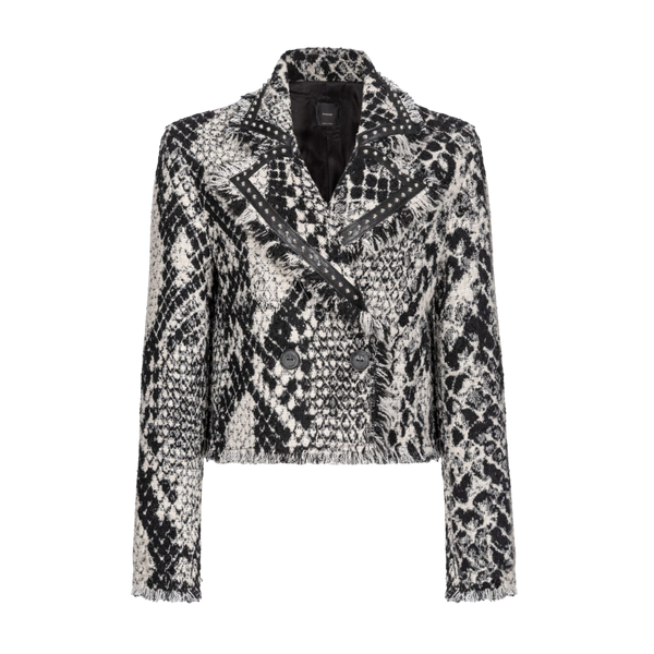 Pinko Boxy Jacke Jacquard Snake