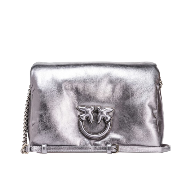 PINKO CLASSIC LOVE BAG CLICK PUFF METALLIC