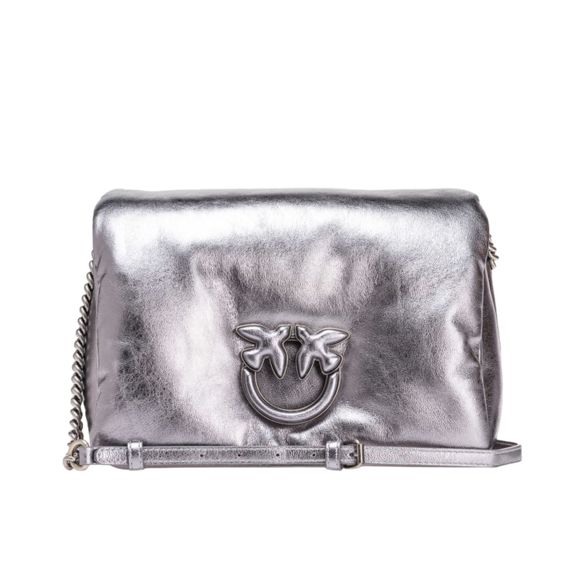 PINKO CLASSIC LOVE BAG CLICK PUFF METALLIC