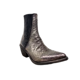 Fauzian Jeunesse Stiefeletten aus laminiertem Gunmetal-Python