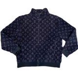 Louis Vuitton LV Monogram Jacquard Fleece Zip-Through Jacket Blue 1A8ECV US XL