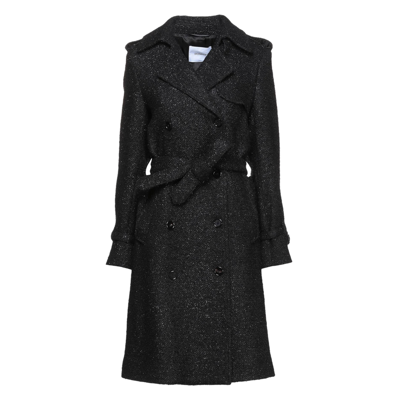 Dondup Trenchcoat Mantel aus Lurex-Wollmischung