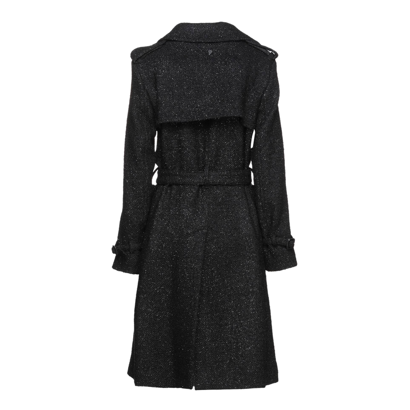 Dondup Trenchcoat Mantel aus Lurex-Wollmischung