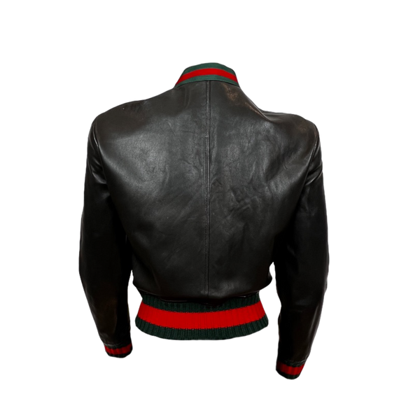 Gucci Lederbomberjacke L´Aveugle Par Amour