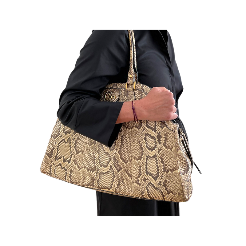 Gucci Rebelle BELLE  Schultertasche Python