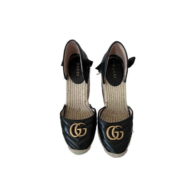 Gucci Plateau-Espadrille aus Leder