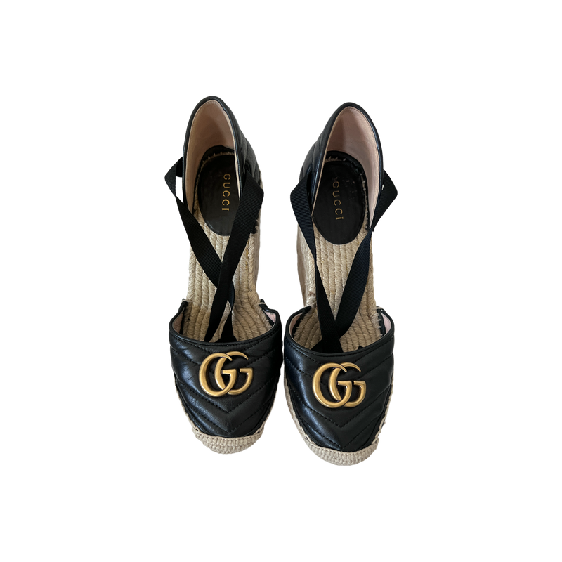 Gucci Plateau-Espadrille aus Leder