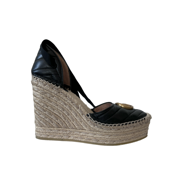 Gucci Plateau-Espadrille aus Leder