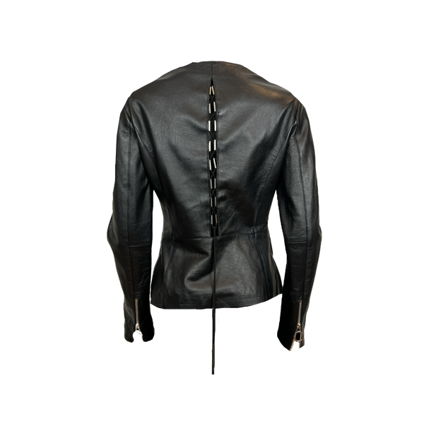 Pinko Lederblazer Schwarz