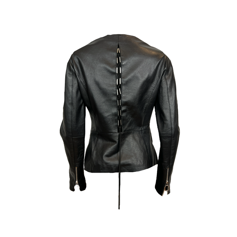 Pinko Lederblazer Schwarz