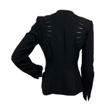 Plein Sud Blazer schwarz mit Ledereinsatz