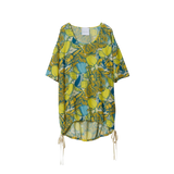 DELICATELOVE BLUSE PHILIPPA R-NECK DRAWSTRING SALAD