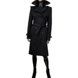 Dondup Trenchcoat Mantel aus Lurex-Wollmischung